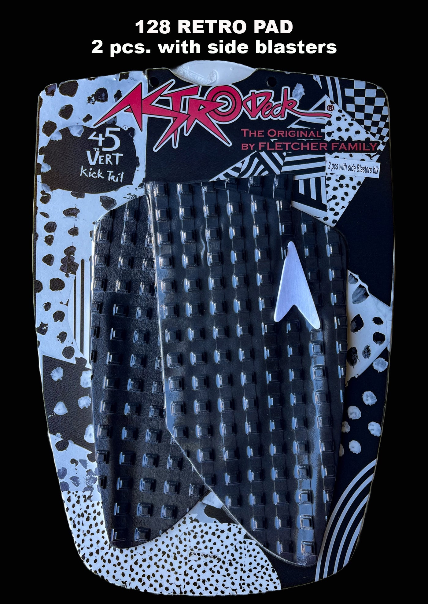 Astrodeck Surf Traction Pad - 128 Retro Pad with Side Blasters