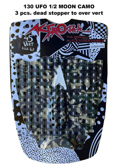 Astrodeck Surf Traction Pad - Camo 130 UFO 3pcs. Dead Stopper to over vert