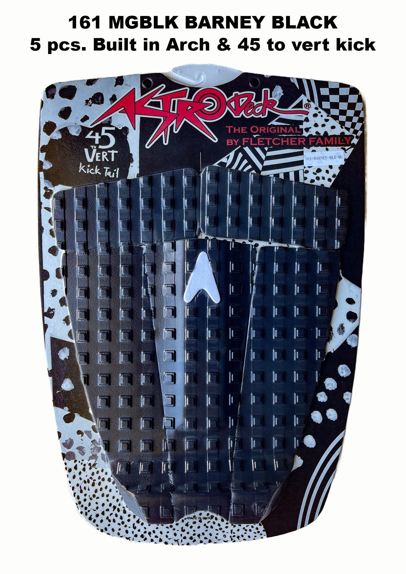 Astrodeck Surf Traction Pad 161-MGBLK BARNEY-BLACK