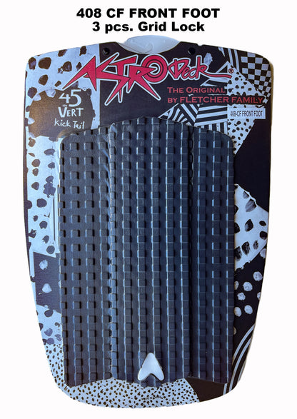 Astrodeck Surf Traction Pad - 408 CF Front Foot 3pcs. Grid-Lock