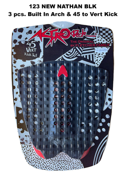 Astrodeck Surf Traction Pad 123-MGBLK NEW NATHAN-BLK