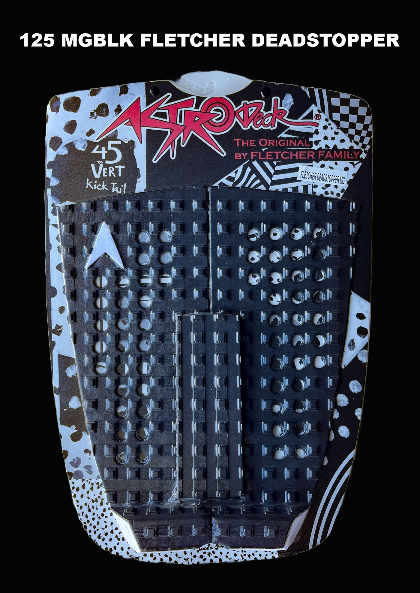 Astrodeck Surf Traction Pad – 125 Fletcher DeadStopper MGBLK